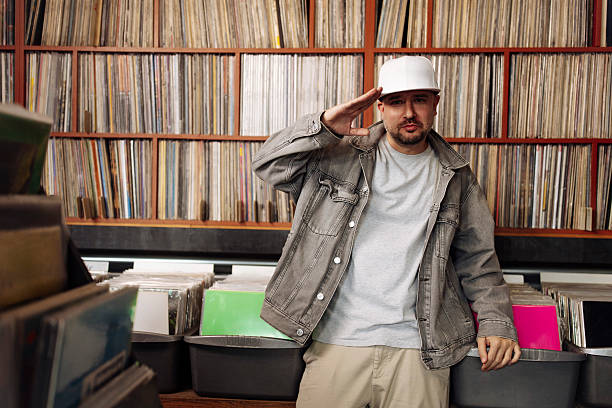 istock Man Saluting at Record Store 2227056775