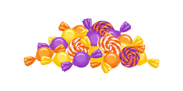 160+ Pile Of Halloween Candy Stock Illustrations, Royalty-Free