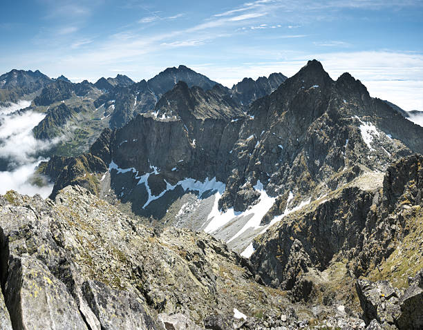 istock Slovak Tatra Mountains, high peaks above the clouds. 2227075134