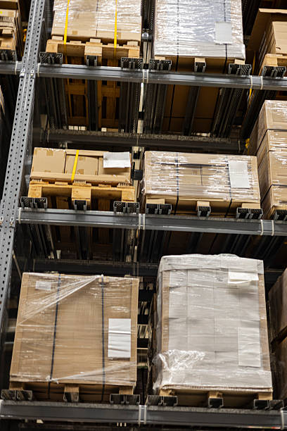 istock Inside A Warehouse With Rows Of Shelves 2227075636