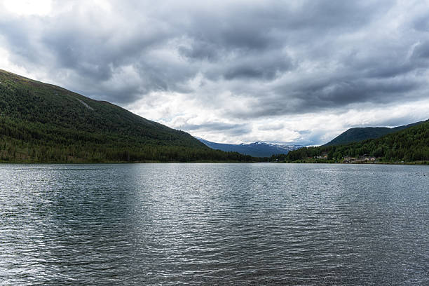 Nedre Heimdalsvatn Lake viewpoint taken during summer. Norway
