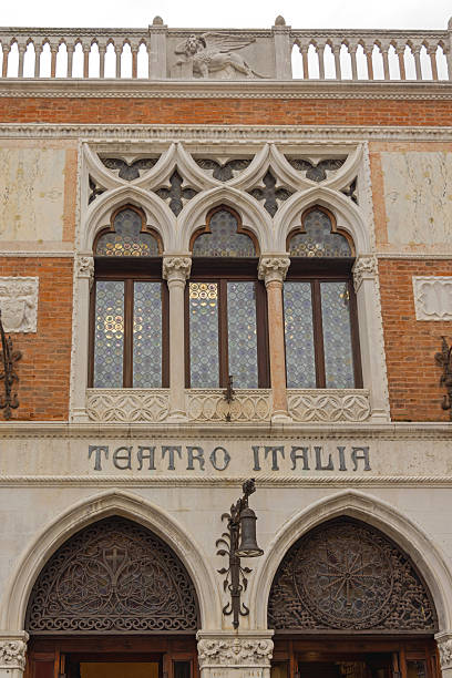Venice, Italy - October 09, 2024: Historic Building Teatro Italia Sign Now Despar Chain Grocery Store Supermarket in Old Town.