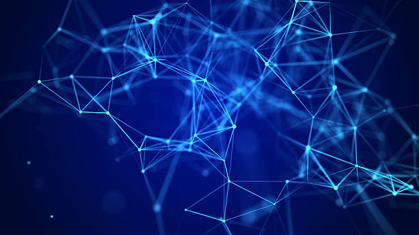 istock Digital communication matrix. Information flows. Technological background of neural networks. 3D rendering. 2227083456