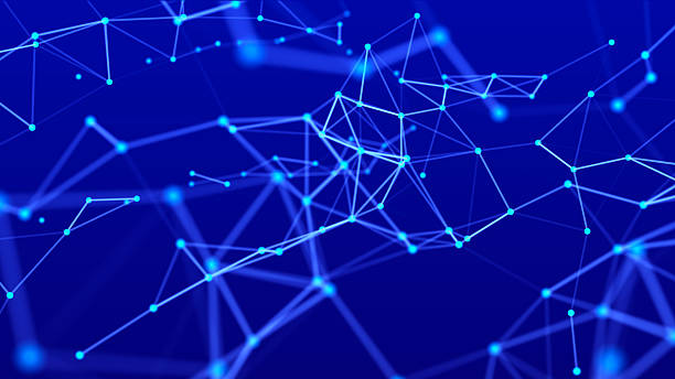 istock Digital communication matrix. Information flows. Technological background of neural networks. 3D rendering. 2227083468
