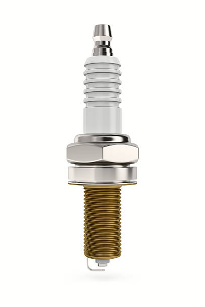 istock Spark plug on a white background. Isolated 3D illustration 2227100305