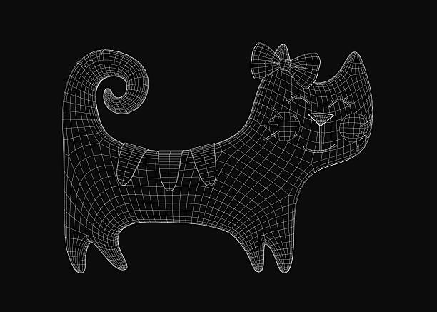 Wireframe Cat 90+ Wireframe Face Cartoon Stock Photos, Pictures & Royalty-Free Images ...