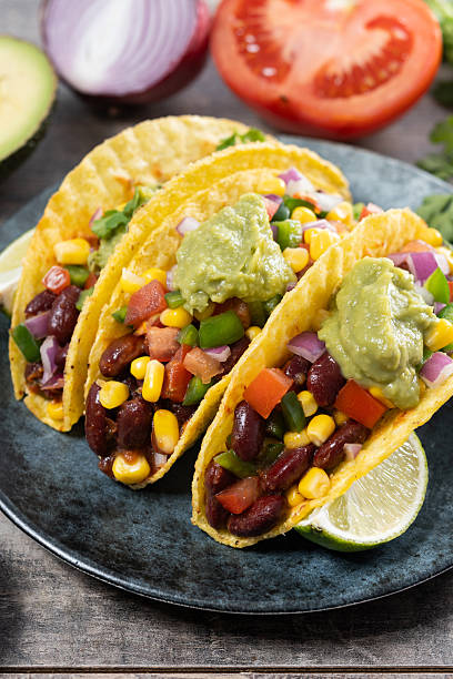 Vegetarian Taco and ingredients