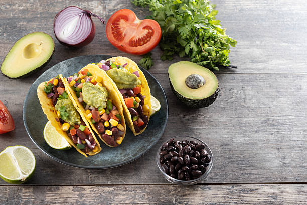 Vegetarian Taco and ingredients