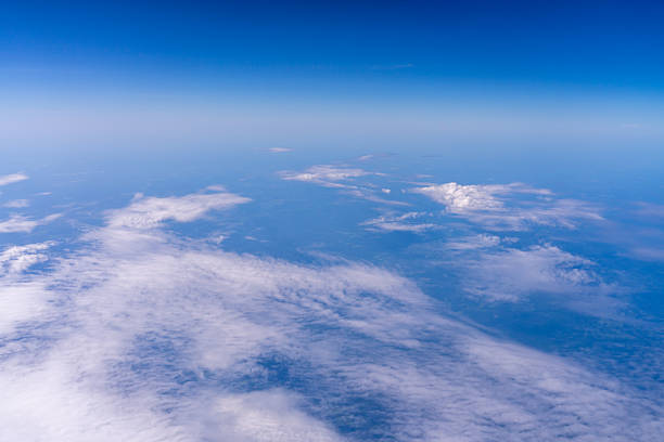 Viewing clouds from an airplane
