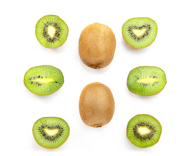 istock Ripe fresh kiwi fruit on white background. Exotic Fruit 2227111882