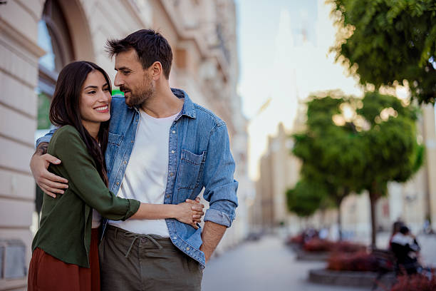 istock Romantic Couple Enjoying Urban Stroll 2227120762