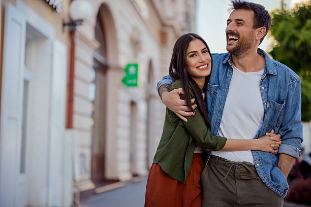 istock Romantic Couple Enjoying Urban Stroll 2227120800
