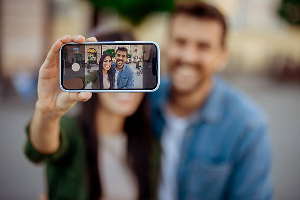 istock Romantic Couple Bonding with Selfie 2227120833