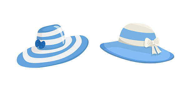 istock Female summer hat. Flat vector clipart, illustration with isolated background. 2227120887
