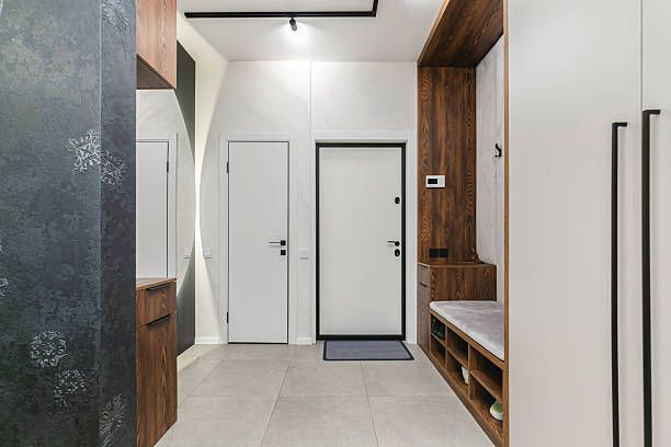 istock empty room with doors 2227124201