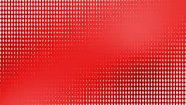 istock Red and white halftone circular dots design minimal geometrical background 2227124414