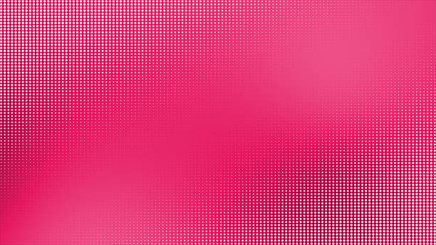Abstract Hot Pink and Red Background with Radiating Dot Pattern - Vivid Color; textured effect.