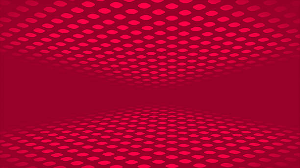 istock Clean and classy 3d box pattern abstract perspective Magenta red color tech Background 2227126276