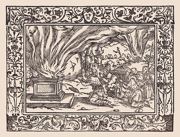 istock King Ahaz's idolatry (2 Kings 16), wood engraving, published 1607 2227127759