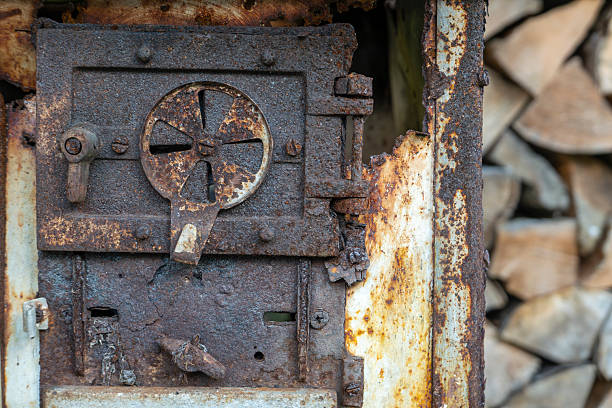 Old abandoned rusty stove