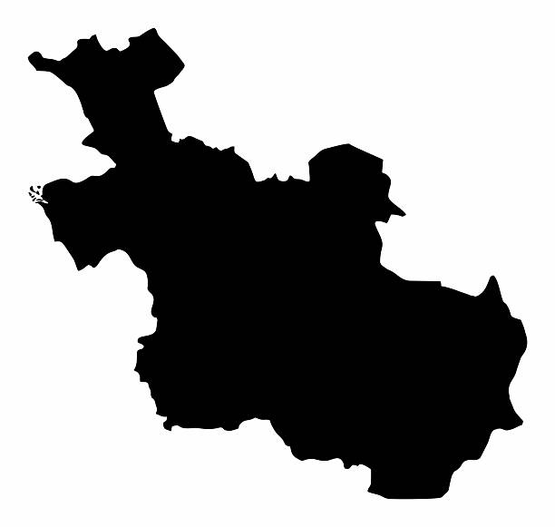 stockillustraties, clipart, cartoons en iconen met overijssel silhouette map - arnhem