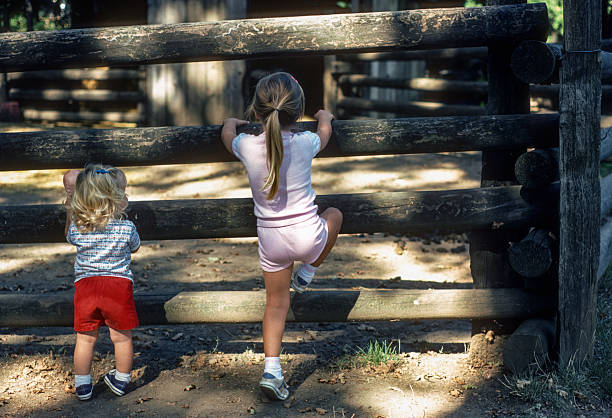 istock California  - Sisters at Fence - 1983 2227141282
