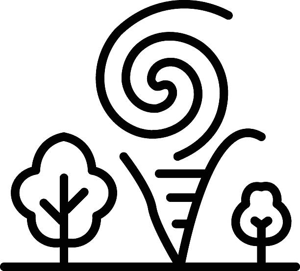 Cyclone Vector Icon Cyclone icon vector image. Can be used for Natural Disaster. storm surge icon stock illustrations
