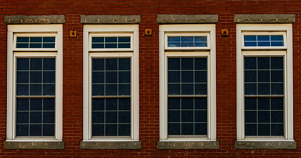 istock Windows on a commercial building in a small town 2227143784