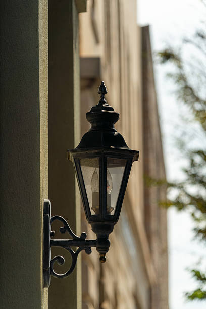 istock A lantern light on the side of a building 2227143876