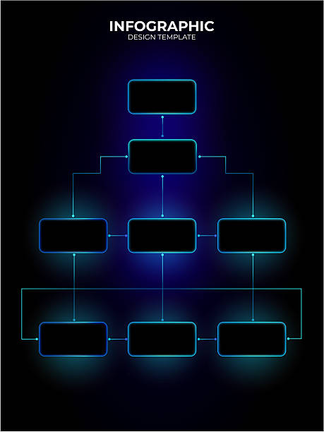 istock Business options infographics, timeline, design template for business presentations or information banner. Dark and glowing version. Futuristic and technology concept. 8 vertical buttons. Green, blue 2227151637