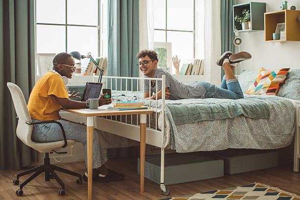 istock Friends at college dorm room 2227156528