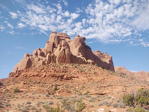 Photo of desert landscape in Arches National Park, Moab Utah