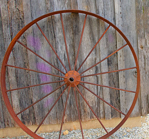 istock Old weathered wagon wheel-Howard County, Indiana 2227158070