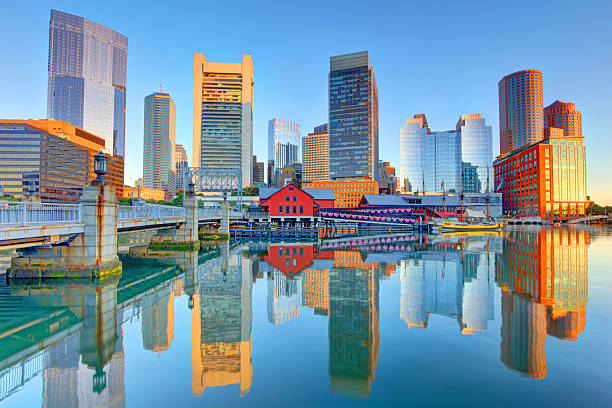 istock Boston skyline along the Fort Point Channel 2227163457