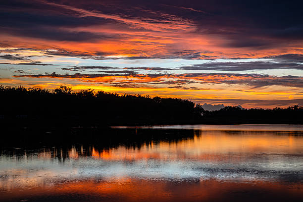 istock Fire in the sky at Blue Lake 2227164752