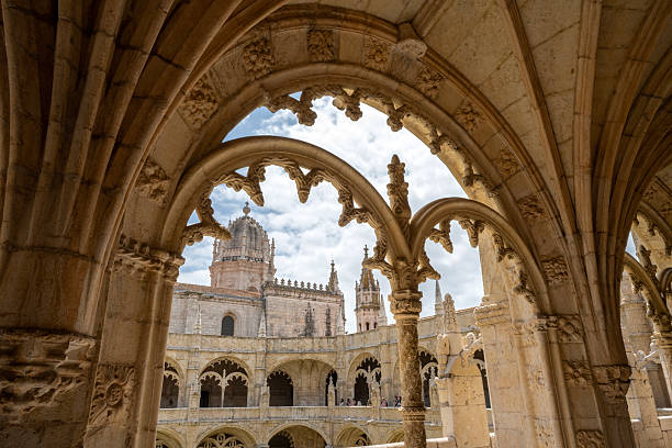 Lisbon, Portugal - May 6, 2025. Architectural details of Cloister at  Jeronimos Monastery, Lisbon, Portugal