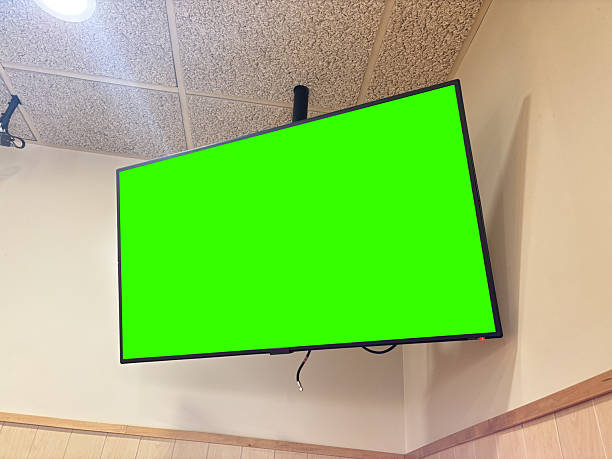 istock Wall-Mounted Green Screen TV In cafe or restaurant 2 2227170222