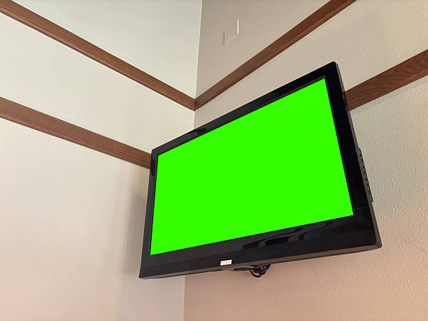 istock Wall-Mounted Green Screen TV In cafe or restaurant 2227170244