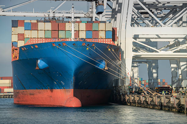istock Ship anchored in the harbor 2227174133
