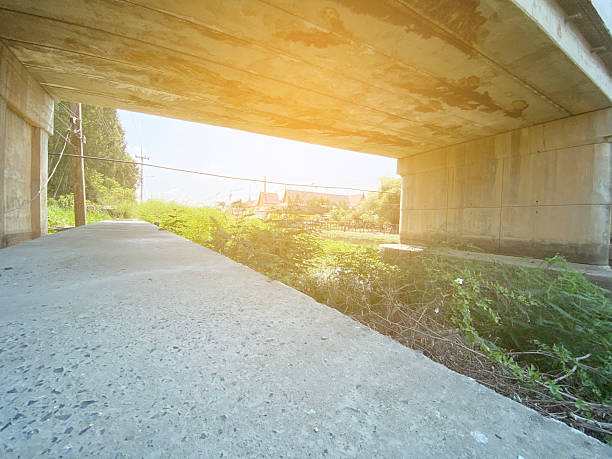 concrete walkway and the sky