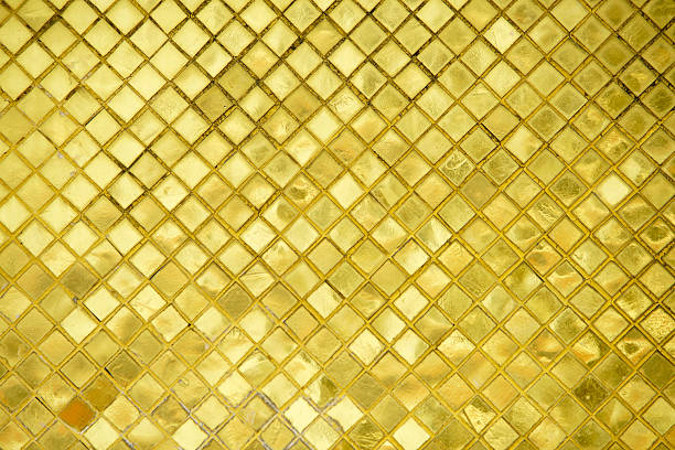 istock Gold Textured Background with Diamond Pattern and Reflective Shine 2227178699