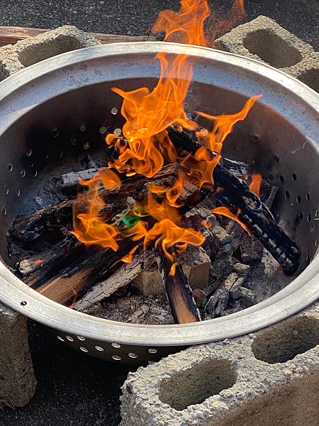 istock Magical Campfire Night with Aurora Flame Powder 2227180436
