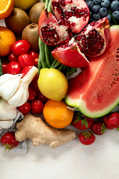 istock Fresh organic raw vegetables and fruits. 2227181327