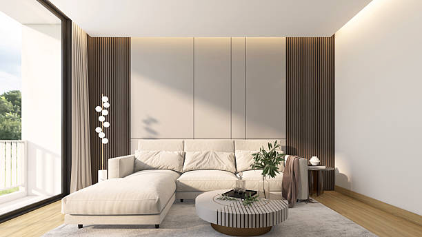 istock Modern minimalist living room 2227187547