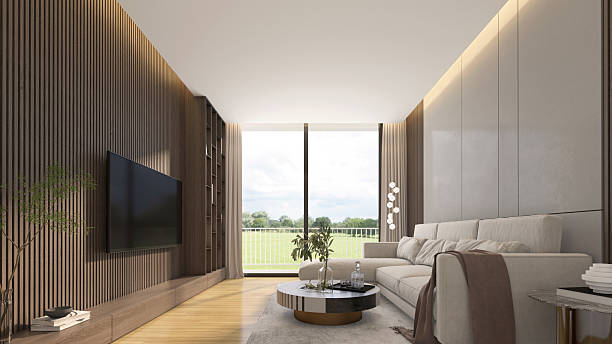 istock Modern minimalist living room 2227187550