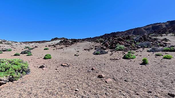 istock Expansive and Beautiful Desert Landscape featuring Unique Rock Formations and a Clear Blue Sky 2227190636