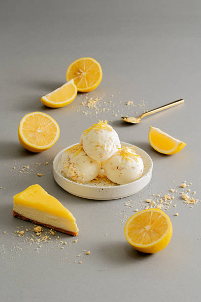Lemon Dessert Delight Ice Cream, Cheesecake, and Fresh Lemons