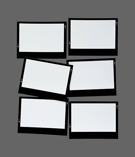 istock Scattered Black Blank Polaroid Photo Frames 2227198492