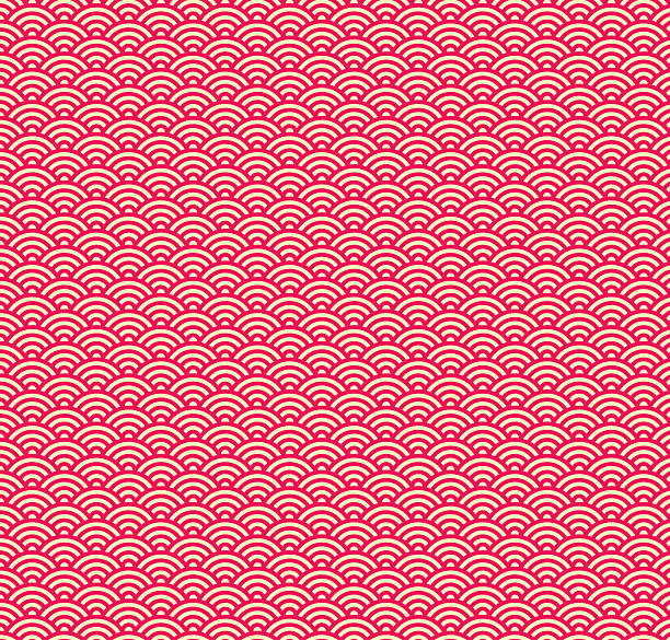 istock A pattern of waves in blue ocean.Seigaiha.Red 2227203582