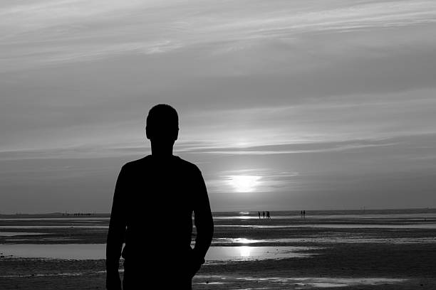 istock Golden Sunset Reflection on the Water with a Silhouette 2227203850